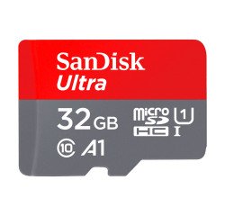 Tarjeta de memoria micro SDHC Sandisk con adaptador SDHC de 32 GB - clase 10