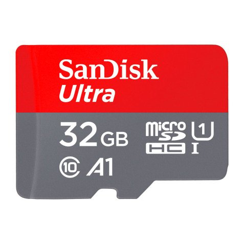 Geheugenkaart micro SDHC 32 GB Sandisk met SDHC-adapter - klasse 10