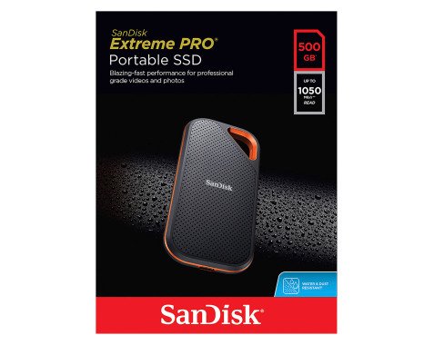 External hard disk SSD SanDisk Extreme Portable 500 GB on bruneau.be