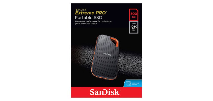 Sandisk Extreme Pro disque SSD externe 500 Go - Usb 3.2 (USB-C) Noir