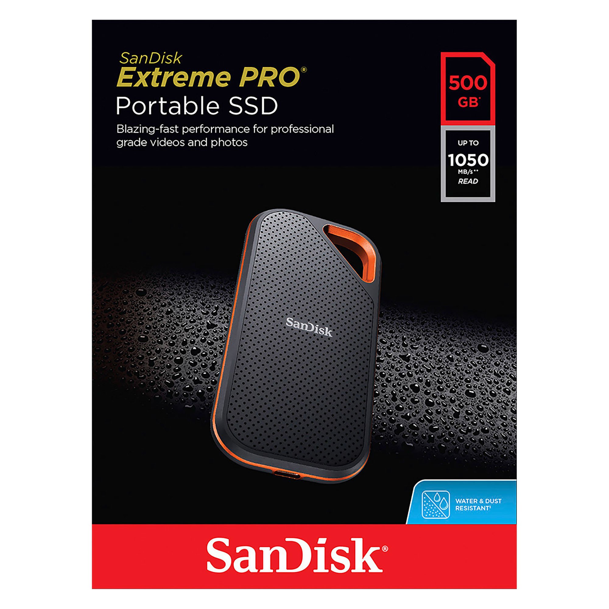 External hard disk SSD SanDisk Extreme Portable 500 GB on bruneau.be