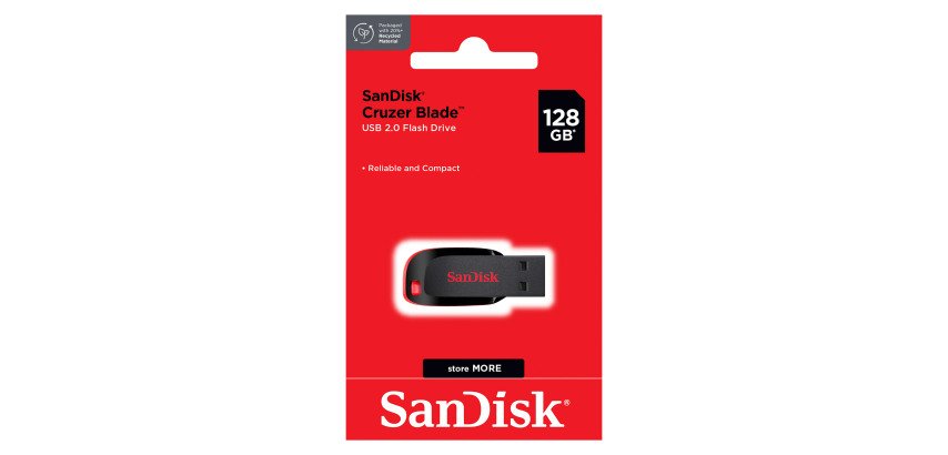 Sandisk clé USB Cruzer Blade 128 Go Usb 2.0 (Usb-A) Noir