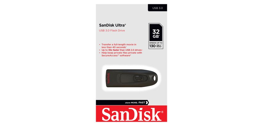 Sandisk USB-Stick Ultra 32 GB USB 3.0 (USB-A) Schwarz