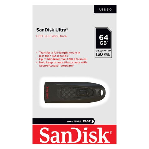 Sandisk USB Ultra 64 Go Usb 3.0 (USB-A) Schwarz