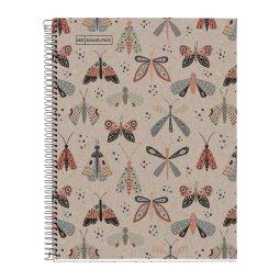 Cuaderno reciclado A4 cuadrícula 80 hojas Ecobutterfly Miquelrius