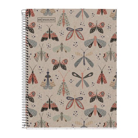 Cuaderno reciclado A4 cuadrícula 80 hojas Ecobutterfly Miquelrius
