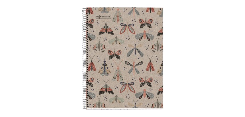 Cuaderno reciclado A4 cuadrícula 80 hojas Ecobutterfly Miquelrius