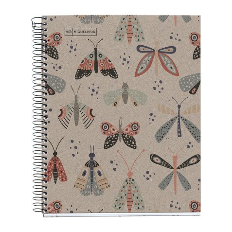 Cuaderno reciclado A5 cuadrícula 80 hojas Ecobutterfly Miquelrius