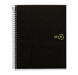 Cuaderno de polipropileno reciclado A5 120 hojas Miquelrius Negro