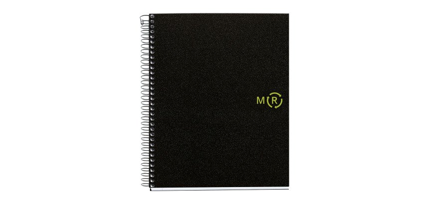 Cuaderno de polipropileno reciclado A5 120 hojas Miquelrius Negro