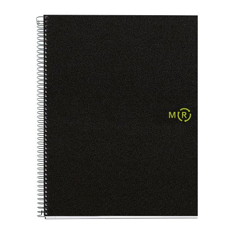 Cuaderno de polipropileno reciclado A4 120 hojas Miquelrius Negro