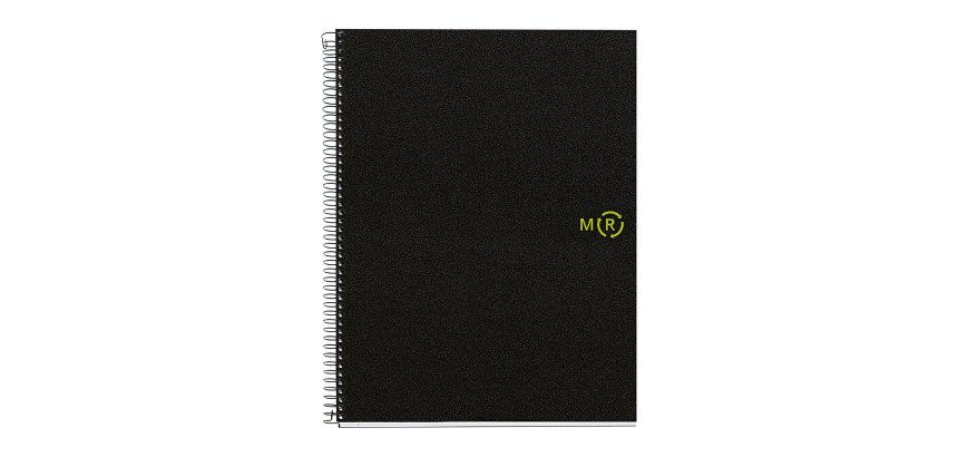 Cuaderno de polipropileno reciclado A4 120 hojas Miquelrius Negro