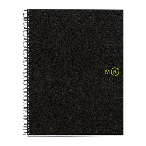 Cuaderno de polipropileno reciclado A4 120 hojas Miquelrius Negro