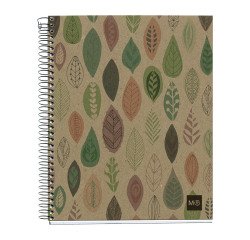 Cuaderno reciclado A5 cuadrícula 120 hojas Ecohojas Miquelrius
