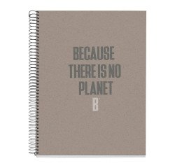 Cuaderno A4 120 hojas 5 x 5 Reciclado Ecoalf by Miquelrius Gris