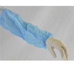 Coprimanica monouso in PLP azzurro, 100 unità