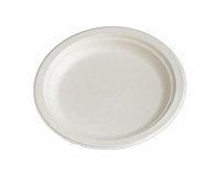 Piatti piani in polpa di cellulosa ø 22 cm 50 pz
