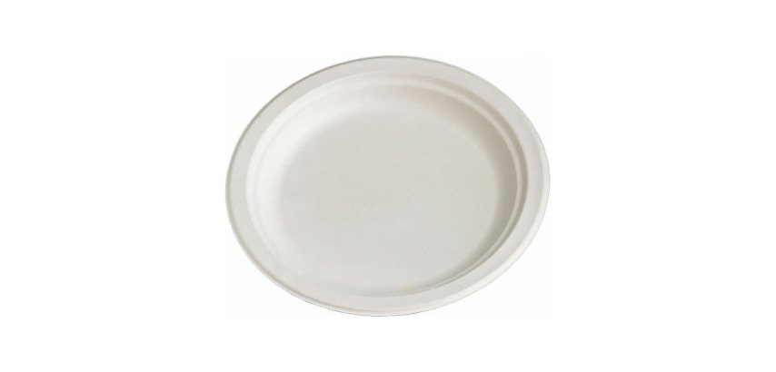 Piatti piani in polpa di cellulosa ø 22 cm 50 pz