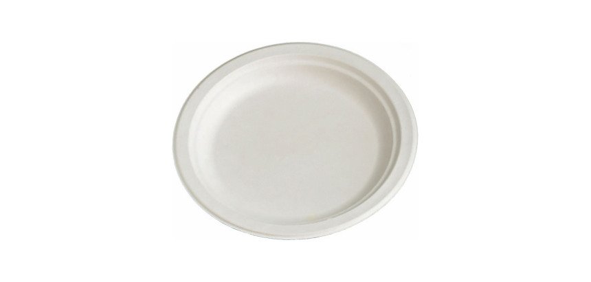 Piatti piani in polpa di cellulosa ø 22 cm 50 pz