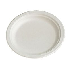 Piatti piani in polpa di cellulosa ø 17 cm 50 pz
