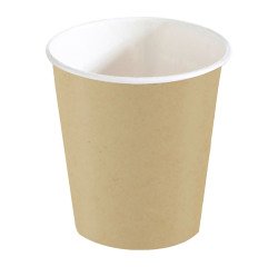 En_100 bicchieri carta avana 5 oz 160/170 ml