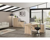 Scrivania compact  destra L160 gambe piene Quarta Plus