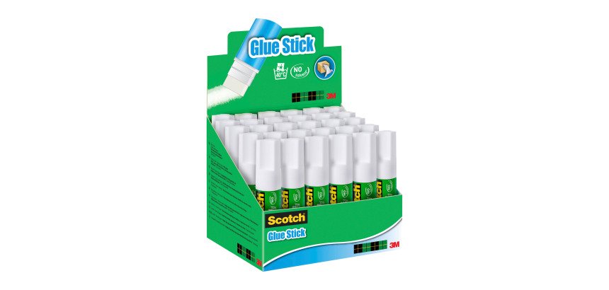 Colle bâton Scotch permanente 8g - Présentoir de 30