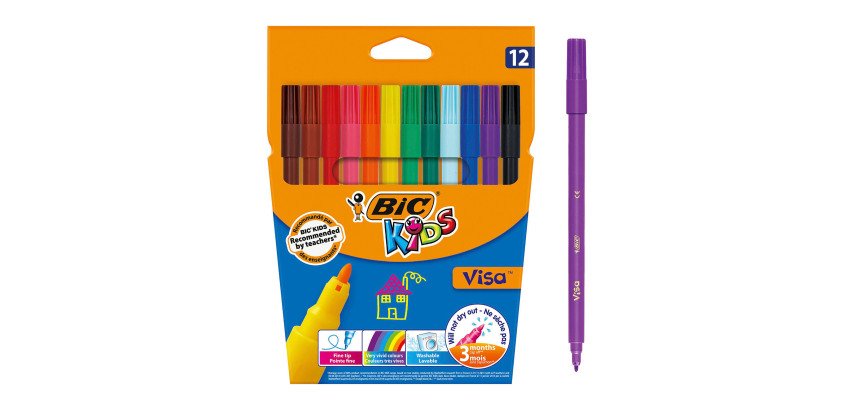 Felt-tip pen Bic Kids Visa - Pack of 12