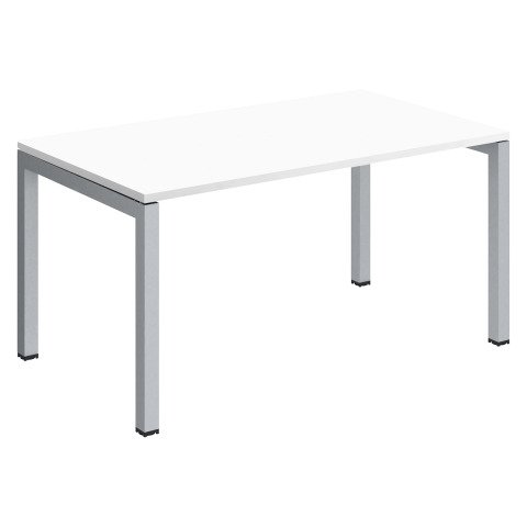 Mesa recta Arko An 140 cm blanca patas aluminio