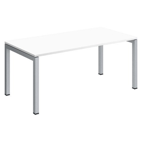 Mesa recta Arko An 160 cm blanca patas aluminio