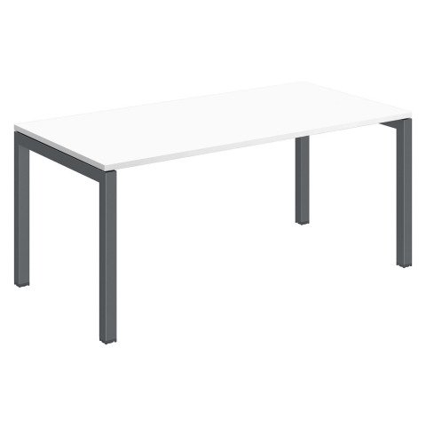 Mesa recta Arko An 160 cm blanca patas antracitas