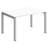 Bureau droit Teamline plateau blanc L 120 cm - piètement métal