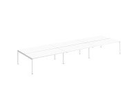 Piano 6 scrivanie lineari Arko base metallo
