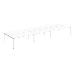 Piano 6 scrivanie lineari Arko base metallo