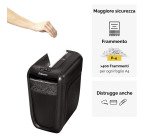 Distruggidocumenti Fellowes 60Cs taglio a frammento livello di sicurezza P3 - 10 fogli - nero