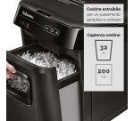 Distruggidocumenti Fellowes Automax 200C, taglio a frammento, 200 fogli, nero