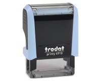 Tampon texte personnalisable Printy 4910 Trodat monochrome 2 lignes - Bleu pastel