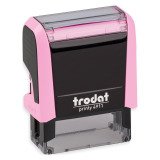 Tampon texte personnalisable Printy 4911 Trodat monochrome 3 lignes - rose pastel