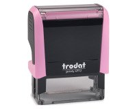 Tampon texte personnalisable Printy 4912 Trodat monochrome 4 lignes - Rose pastel