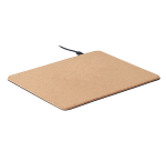 Alfombrilla de ratón ECO de corcho con cargador inalámbrico de 15W