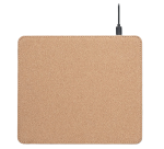 Alfombrilla de ratón ECO de corcho con cargador inalámbrico de 15W