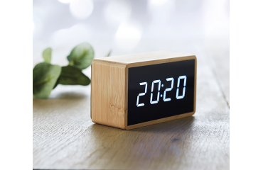 Reloj despertador ECO fabricado en Bambú natural