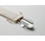 Set de Cubiertos reutilizables de acero inoxidable ECO