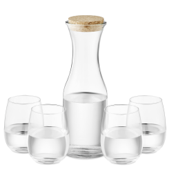 Set de vasos y jarra ECO de vidrio reciclado