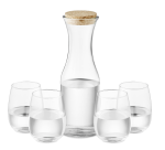 Set de vasos y jarra ECO de vidrio reciclado