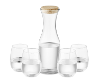 Set de vasos y jarra ECO de vidrio reciclado