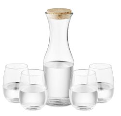 Set de vasos y jarra ECO de vidrio reciclado