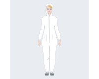 Tuta monouso in PLP, bianco