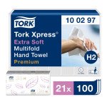 Carta asciugamani Tork 2 veli piegato a W 21 unità da 100 fogli