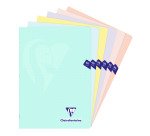 Cahier piqué Mimesys PASTEL A4 96 pages petits carreaux couverture polypropylène